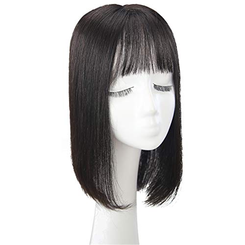 Perte de cheveux solution avec topper cheveux humains soie et clip raide