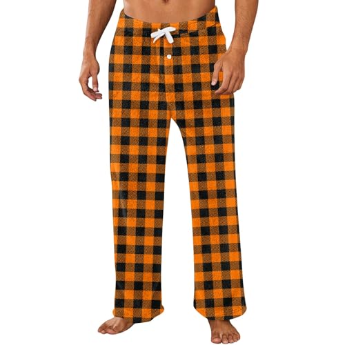 Mens Fluffy Pajama Pants Comfy Lounge Pants PJ Bottoms with Pocket - Main Image