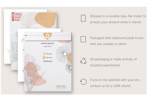 Vivegate Light Botanical Plant Wall Art Prints - Set Of 4 Plant Wall Decor Prints Floral Kitchen Flower Leaves Wall Art Boho Leaf Eucalyptus (Medium - 8"X10", Light Green) #TOP4