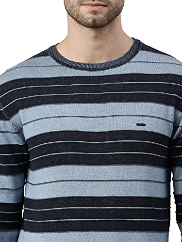 Image of Proline Men's Cotton Round Neck Sweater (PV17504L MB XXL Mid Blue Xx-Large)