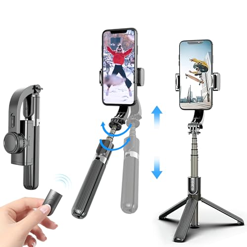 AVEDIA 1-Axis Selfie Stick with 360° Rotation, Wireless Bluetooth Remote Gimbal for Smartphone Stabilizer with Tripod Mobile Phone Stand for Vlogging and Video Camera Recording AVEDIA 1-Axis Selfie Stick with 360° Rotation, Wireless Bluetooth Remote Gimbal for Smartphone Stabilizer with Tripod Mobile Phone Stand for Vlogging and Video Camera Recording