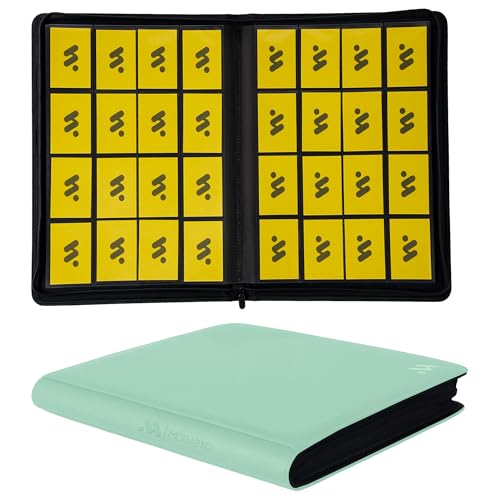 Image of Premium 1000+ Pockets Card Binder,16 Pockets Trading Card Binder Ringless Side Loading Trading Card Album Folder for TCG - Light Green