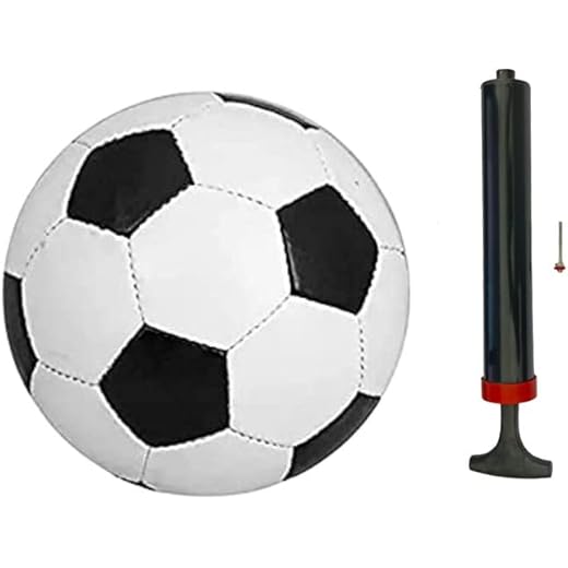 Black&White Rugby Football with Air Pump No-5