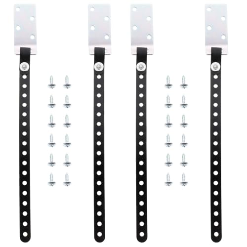 4 個 転倒防止ベルト 転倒防止家具スト 子供用の本棚 ヘッドボードアンカースタビライザー ベビー家具 子供用家具スト 家庭用家具スト プラスチック Black WATIIFUFU