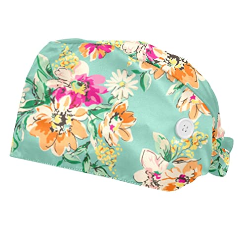 Chapeaux bouffants fleurs et casquettes de travail ajustables mixtes JDEZ