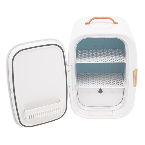 Image of 12 Liter Beauty Fridge with Lighted Mirror for Cosmetic Storage, Compact Skincare Fridge for Makeup Lipstick, Portable Refrigerator for Bedroom Bathroom (White,with Mirror)
