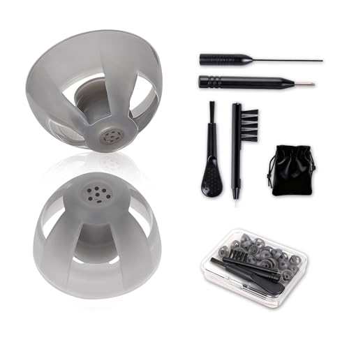 20pcs GN Resound Hearing Aid Domes Open Comfortable Silicone Design Noise Reduction Enhanced Acoustics Breathable & Easy to Clean (L 10mm)