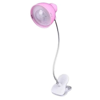 ZALHIN Reading Light Reading Lamp Clip On Night Light Mini LED Flexible Eye Protection Energy Saving (Color : Pink)