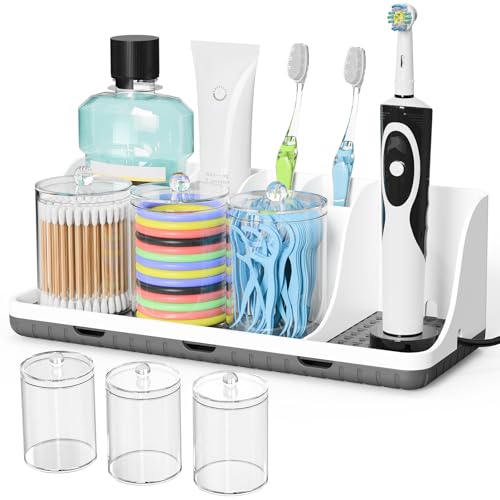 PARKMANI Bathroom Counter Organizers and Storage, Bathroom Toothbrush Holder Set