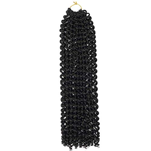 JulyQueen Passion Twist Hair Crochet Braids Water Wave 18 Inch Synthetic Braiding Hair Extension Natural Black Color 1 Pcs/lot