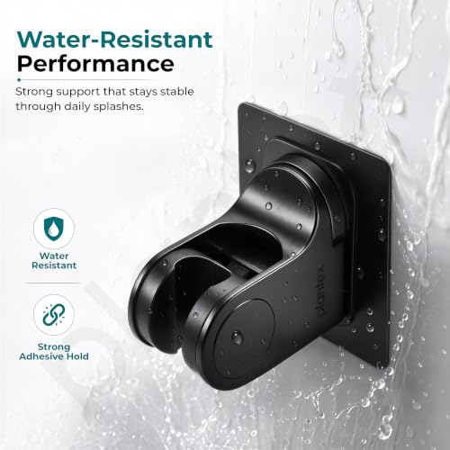 Image of Plantex Health Faucet Set /ABS Jet Spray with 1.2M Stainless Steel Hose Pipe for Toilet /Self Adhesive Hand Shower Holder /No Drilling Wall Mount - (Black, Combo)