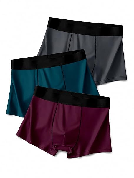 Men's Boxer Briefs Pack of 3 | Soft Stretch Breathable Underwear for Men | Moisture-Wicking | Skin-Friendly Durable Fabric-image-23