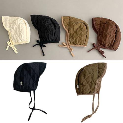 Baby Hat Cotton Bonnet Caps with Ear Protections and Adjustable Ties for Warmth and Comfortable 0 12 Months Infants Brown2