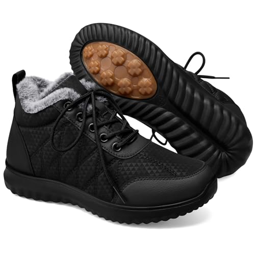 SHIBEVER Waterproof Fur Lined Boots