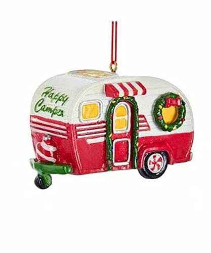 Baumschmuck Wohnwagen Happy Camper Baumkugel Caravan, Weihnachtsdeko,...