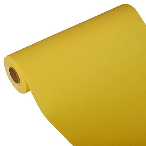 Chemin de table tissue jaune Papstar 84311 pour décoration de buffet