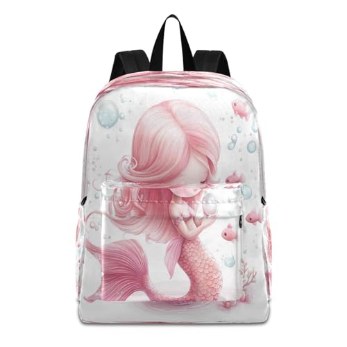Dussdil Beautiful Cute Mermaid (10) Kids Backpack Backpacks for Boys Girls Teen School Bookbag Laptop Bag Daypack Large Travel Sports Bags