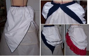 1868-1888 Camargo Sash Bustle Drapery Pattern #TOP4