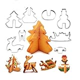 galletas navidad decoradas 4.Cuarto Versátil: no solo es perfecto para cortar galletas, o para cortar masa de galletas, fondant, decoraciones para pasteles, frutas blandas o arcilla artesanal.