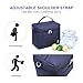 NOL Natural Organic Lifestyle Insulated Lunch Bags for Women Cooler Bag Lightweight Nylon Waterproof Lunch Box For Work (Navy blue, Medium(normal))
