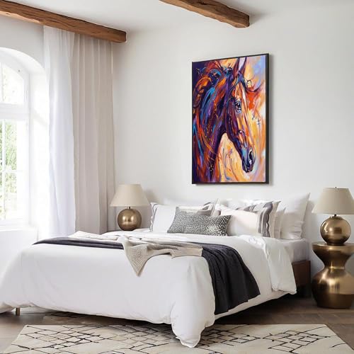 Cuadro de pared moderno con salpicaduras de tinta de caballo, póster de 60x80cm 5