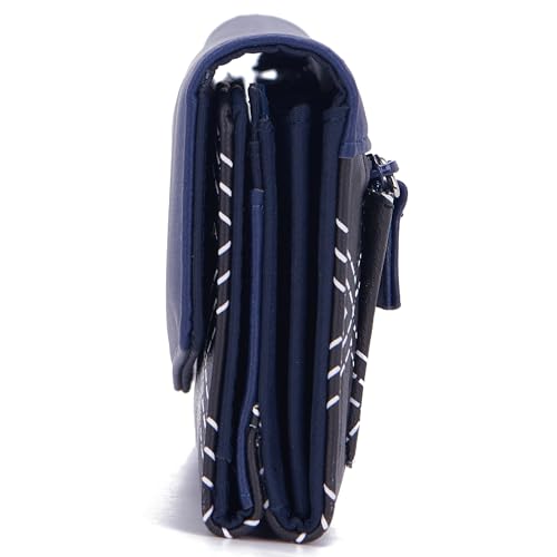 Image of Nautica Money Manager RFID Women's Wallet Clutch Organizer, Navy Blue