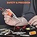 Soldering Iron Kit, 70W Soldering Gun with LED Digital Display, Adjustable Temperature 356-932℉ Solder Kit for Electronics, Includes 5pcs Tips, Stand, Solder Wire, Sponge, Paste, Grey