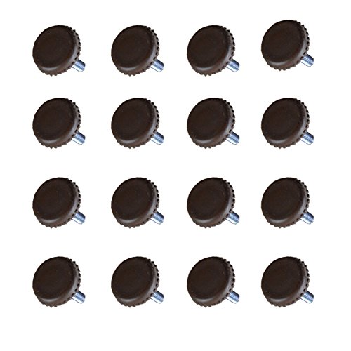 Bettli Furniture Glide Leveling Foot Adjustable for Furniture Legs (16 Brown 1" x 5/16")