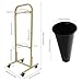 Ediess1nDT 3-Tiers Flower Display Stand with Plastic 6 Black Buckets Movable Bouquet Shelf Flower Rack Home Flower Shop Metal Moving Gold Plant Stand Cart Shelf with Wheels