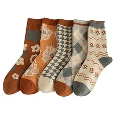 5 Pairs Orange Floral