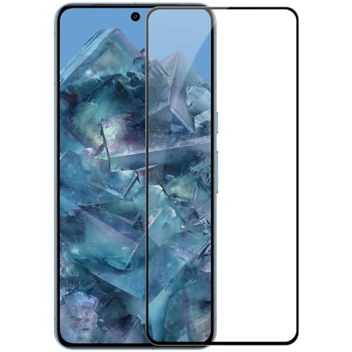 Image of Advanced Black Border Tempered Glass Screen Protector For Google Pixel 8A 5G Cellphone (6.1 Inch,Pack Of 1)|Full Screen Coverage (Except Edges) Screen Protector Guard Protector