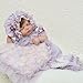 Cloveray 20inchs Lifelike Reborn Baby Doll, Adjustable Posture Vinyl Newborn Doll with Removable Dress, Realistic Baby Doll for 3+ Ages