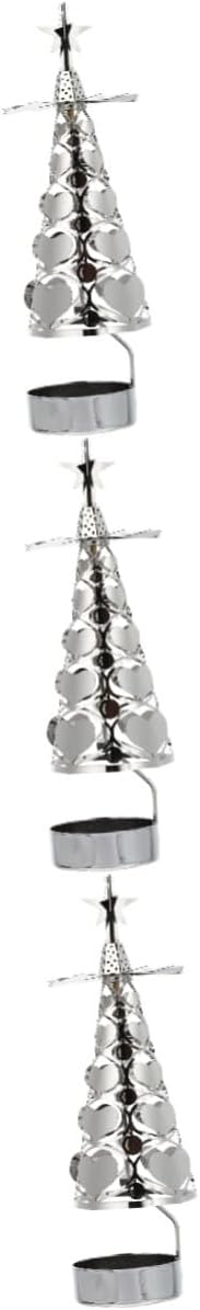 STOBAZA 3pcs Silver Christmas Candle Holder Festive Table Decoration for Xmas Theme Parties Elegant Design for Centerpieces Adds Warmth Charm to Gatherings