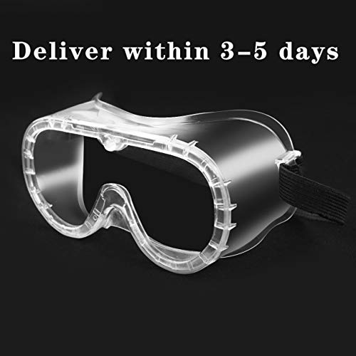 BHTOP Safety Goggles Anti-Fog Eye Protection Glasses L007 Over-Spec Clear Lens for Lab