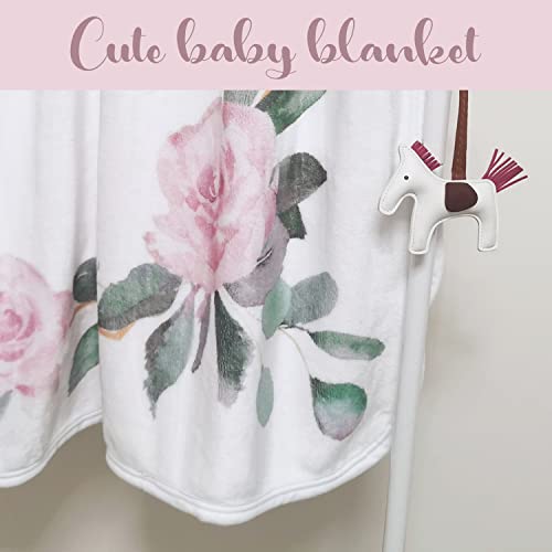 Baby Milestone Blanket For Baby Girl, Baby Monthly Milestone Blanket Girl, Newborn Baby Blankets For Girls Months Photography Background, Baby Growth Chart Blanket, Floral Nursery Blanket #TOP6