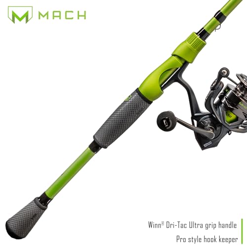 Lew's Lew's MACH 2 7'0" Combo de Caña y Carrete Spinning IM8 Grafito Mango Ultra Winn Dri-Tac Ambidiestro Negro/Verde miniatura 6
