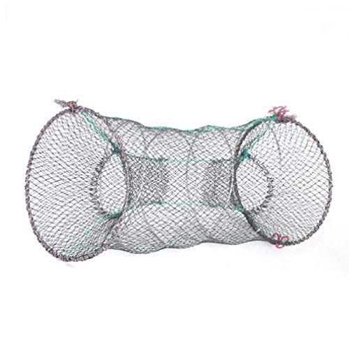Oulensy Schwarz Dual-Eingang 30x55cm Mesh-Falle für Frosch-Garnele Langusten Hummer