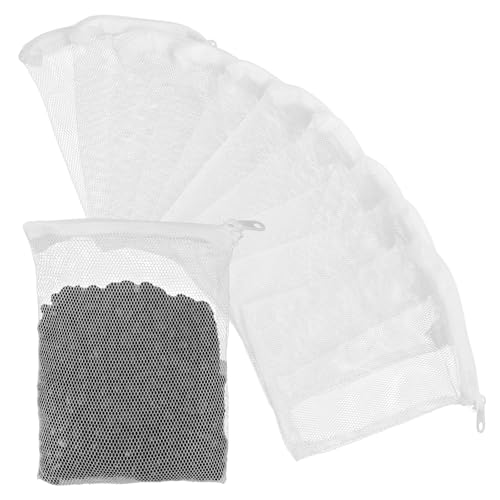 Image of CIATBYYJ 10Pcs Filter Media Bags for Aquarium, Resuable Filter Media Bag, Durable Mesh Aquarium Fish Bags, Mesh Filters Bag with Zipper for Activated Carbon, etc (6 inch x 4 inch)