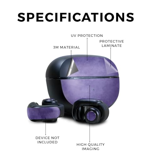 Image of Skin Compatible with Bose Ultra Open Earbuds - Purple Airbrush - Premium 3M Vinyl Protective Wrap Decal Cover - Easy to Apply | Crafted in The USA by MightySkins