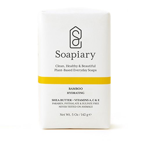 Soapiary Luxury Triple Milled Soap Bar - Natural Vegan Plant-Based Hypoallergenic Bath Soaps - Bamboo Hydrating, Single Bar #TOP1