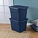 Sterilite 24-Pack Plastic Storage Bins, 18 Gallon Tote Containers with Lids, Marine Blue