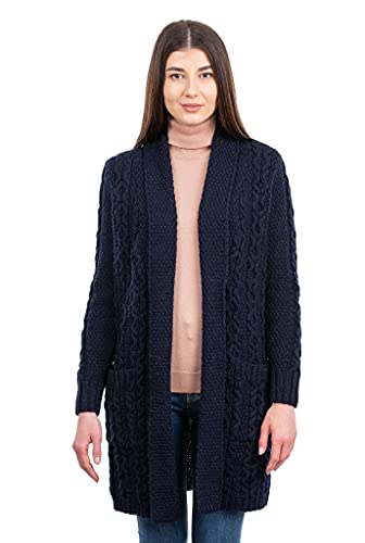 SAOL - Women's 2025 Fashion Casual Open Front Long Sleeve, Wool Knit Cardigans Sweaters Outerwear Coats2