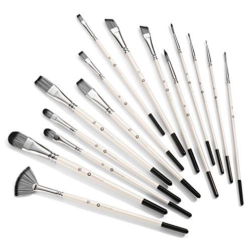 Professional Artist Paint Brushes For Acrylic Painting, Watercolor And Gouache – Painting Brush Set – Acrylic And Watercolor Brushes (Deep Sea Blue)… #TOP4