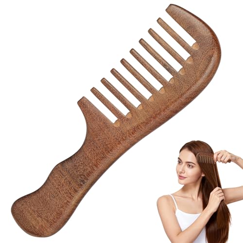 ALIIP Holzkamm, Natürliche Sandelholz Holzkamm, Haarkamm aus Holz für Damen und Herren, Kamm Grob aâ€¦ – Miniatur