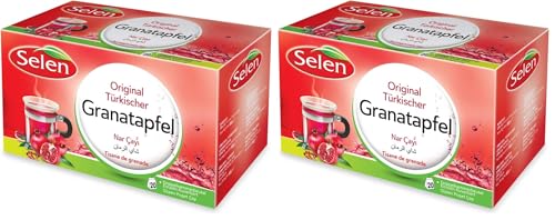 SELEN Granada turca original, 20 bolsitas de té envueltas individualmente - 44g (Paquete de 2)