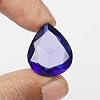REAL-GEMS Loose Gemstones For Jewelry Making Blue Topaz 21.70 Carat Pear Shaped Gemstone Necklace For Women And Men