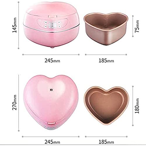 Peach Heart-Shaped Rice Cooker, Steamer with Household Insulation Function (1.8L), Non-Stick Pot, Constant Temperature Insulation, 300W Rice Cooker,#1 - Image 3