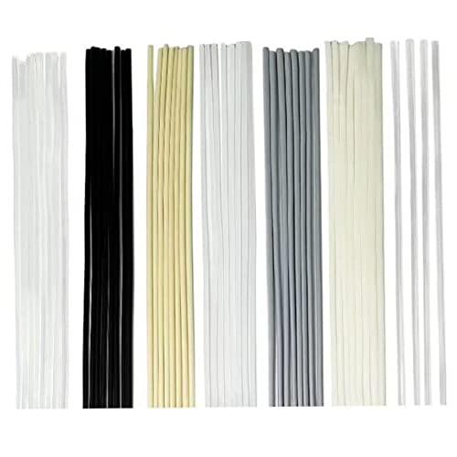 Luckxing soudage ABS 56 pièces,Kit soudage PP PU ABS PE PA PC pour débutants | 7 Types d'outil tiges réparation Soudeur avec Une Couleur différente