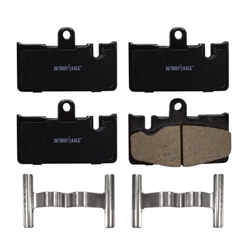 Image of Detroit Axle - Brake Pads for 01-06 Lexus LS430, Front and Rear Ceramic Brake Pads w /Hardware 2001 2002 2003 2004 2005 2006 Replacement