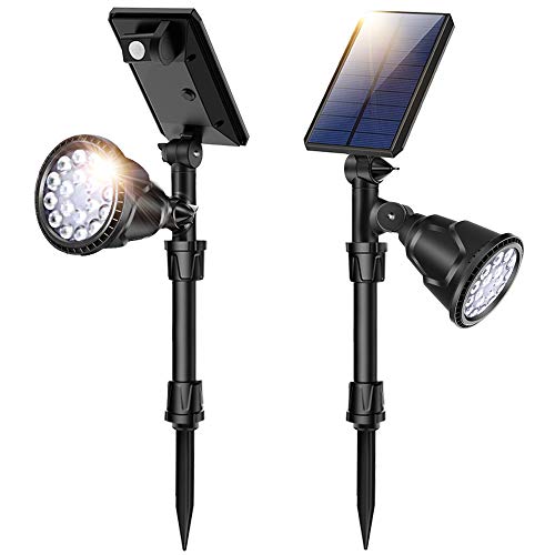 ROSHWEY Motion Sensor Solar Spot Lights with 4 Working Modes Waterproof Solar...
